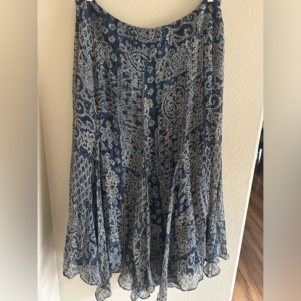 Ralph Lauren 100% silk skirt size 16W
